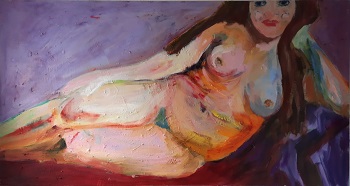 Lise Malinovsky "Kvinde henslængt" kunstværket